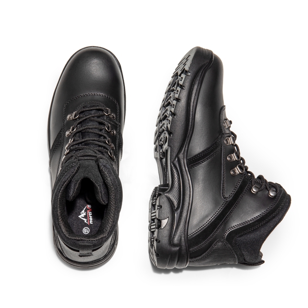 Men's Quality Leather Waterproof Hiking Boots - BLACK - 6